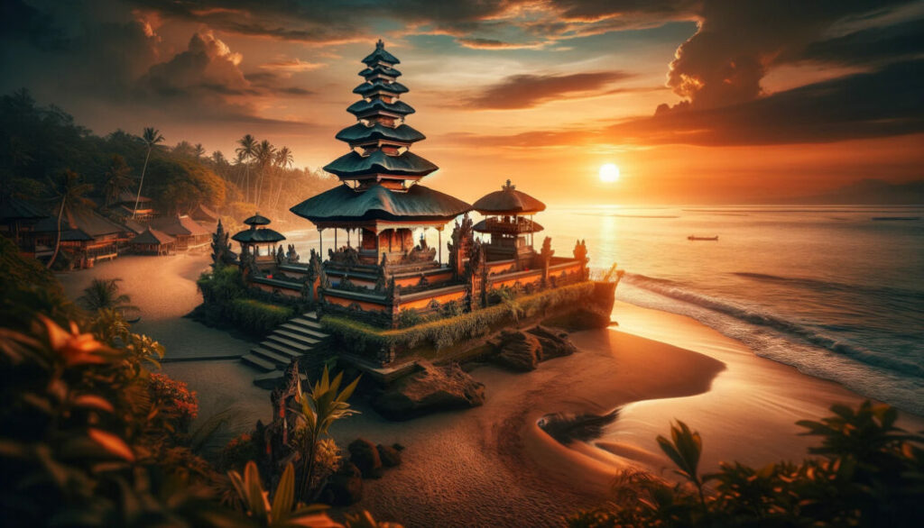 Tempel auf Bali am Strand